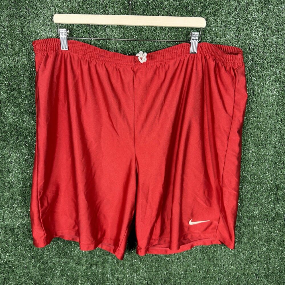 VINTAGE NIKE DAZZLE SHORTS BASKETBALL GYM SHINY BAGGY Y2K MEN'S SIZE 2XL RED 90s